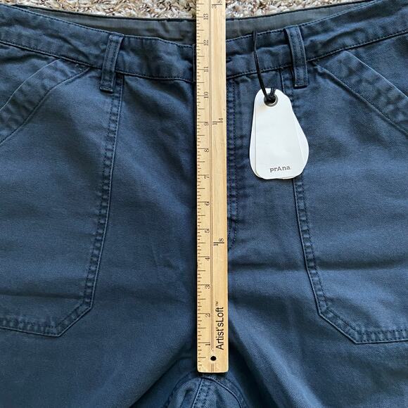 Prana Melrose Pant Womens 12 Stormy Night Relaxed Fit MR Canvas Jean 100% Cotton - Picture 8 of 11